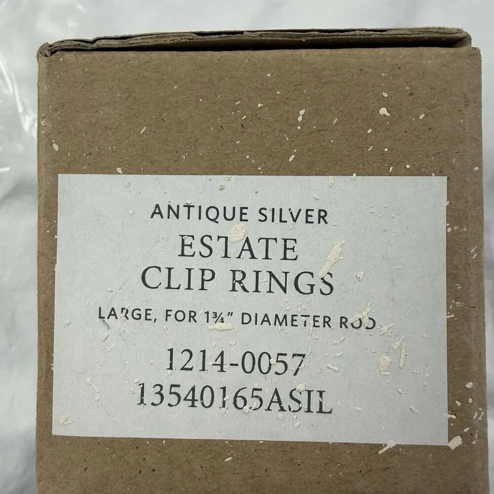 NEW Set of 7 Restoration Hardware Estate Clip Rings Large 1 3/4